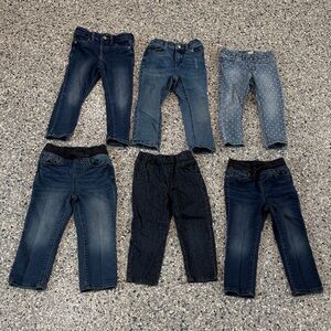 3T Girls Jeans Jeggings Bundle - 6 pairs